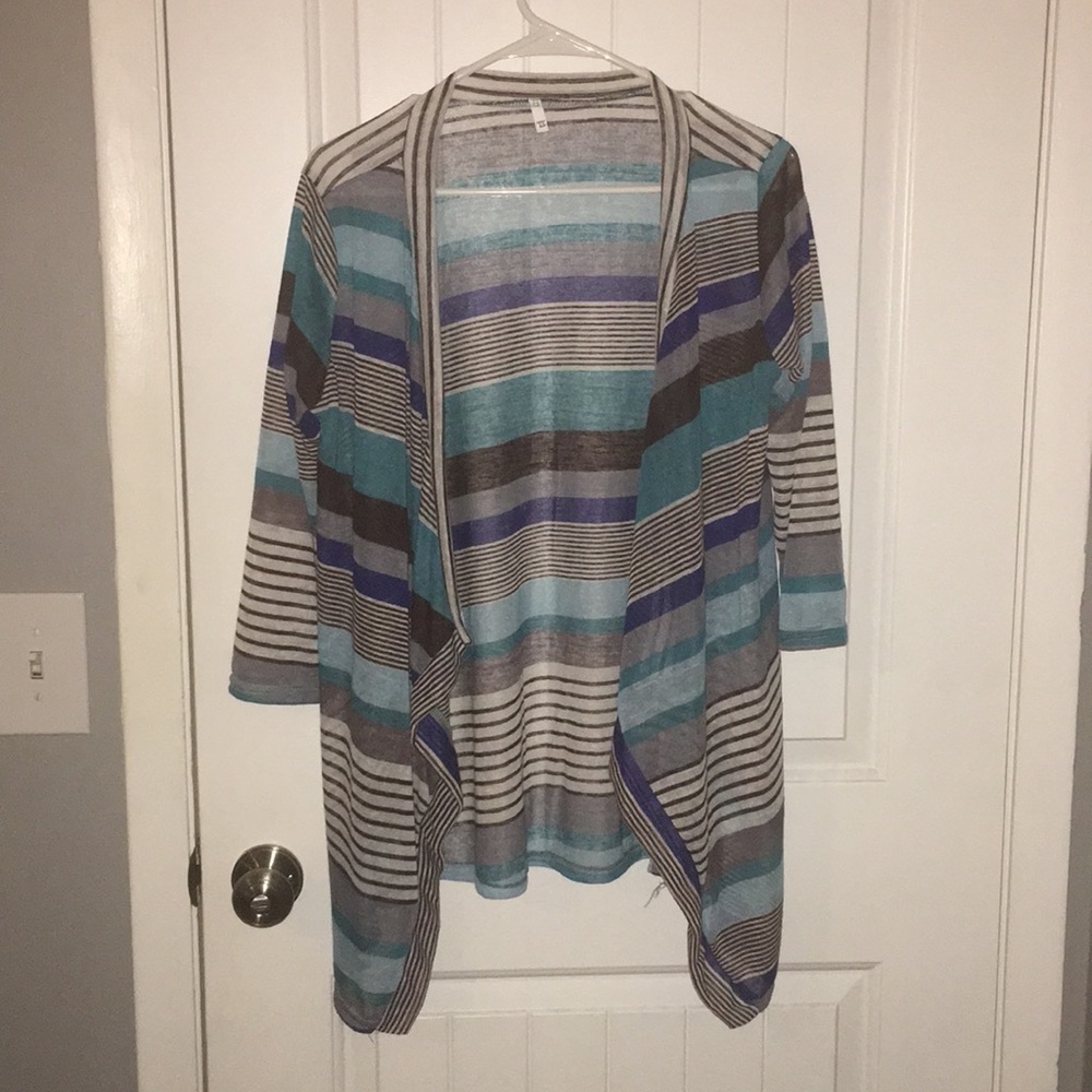 Sheer Striped Cardigan
